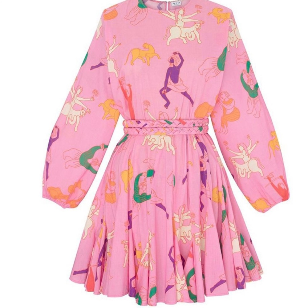 Rhode Resort Ella Dress Pink Multifigure NWT